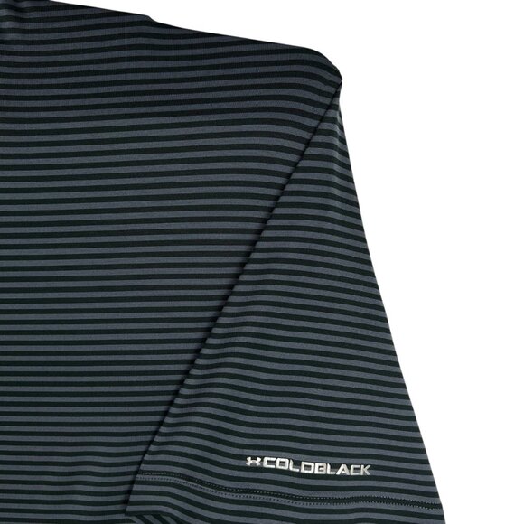 Under Armour Men's Stripe Polo Shirt Size 2XL Loose Fit Black/Gray Short Sleeve - Picture 3 of 8